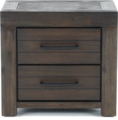 Basalt Gray Casual Classic Nightstand - Heath