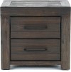 Heath Basalt Gray Casual Classic Nightstand