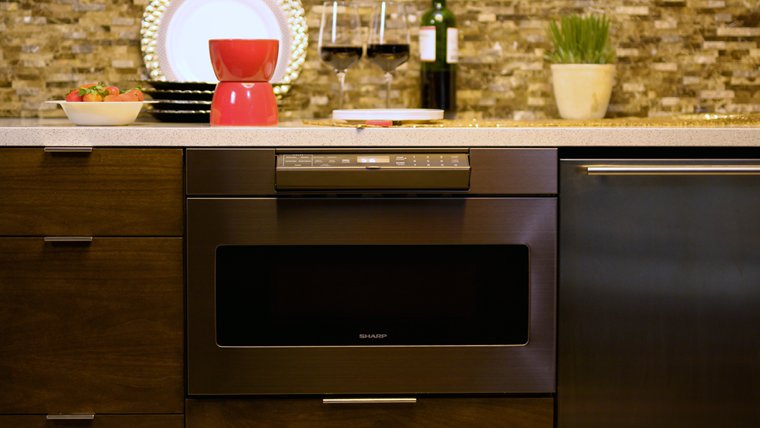 SMD-2470AH Sharp Microwave Drawer - 1.2 cu. ft. Black Stainless Steel-2