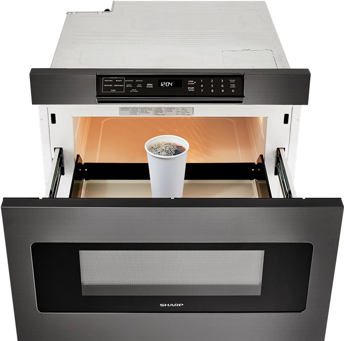SMD-2470AH Sharp Microwave Drawer - 1.2 cu. ft. Black Stainless Steel-4