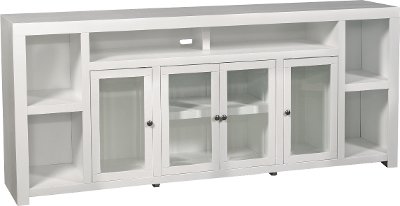 84 Inch White TV Stand - Brooklyn