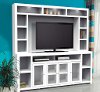2 Piece White Entertainment Center - Brooklyn