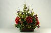 Clearance Wine Peonies Arrangement in a Resin Rectangle Planter