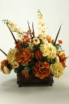 169052 Peonies, Hydrangeas and Ranuculus Arrangement in a Resin Planter