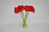 Clearance Red Poppies Arrangement In Clear Vase