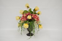 Multi Color Hydrangea and Rose Arrangement