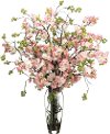Cherry Blossoms Arrangement in Clear Vase