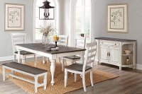 Two-Tone French Country 6 Piece Dining Set - Bourbon County