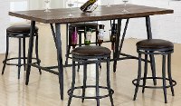 Brown and Metal Dining Table - David