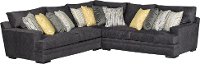 Contemporary Charcoal Gray 3 Piece Sectional Sofa - Piccolo