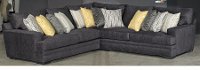 Contemporary Charcoal Gray 3 Piece Sectional Sofa - Piccolo-2