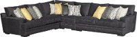 Charcoal Gray Contemporary 4 Piece Sectional Sofa - Piccolo