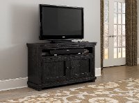 54 Inch Distressed Black TV Stand - Willow