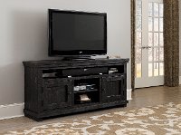 64 Inch Distressed Black TV Stand - Willow