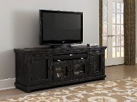74 Inch Distressed Black TV Stand - Willow