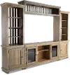Willow Distressed Gray 4 Piece Rustic Entertainment Center