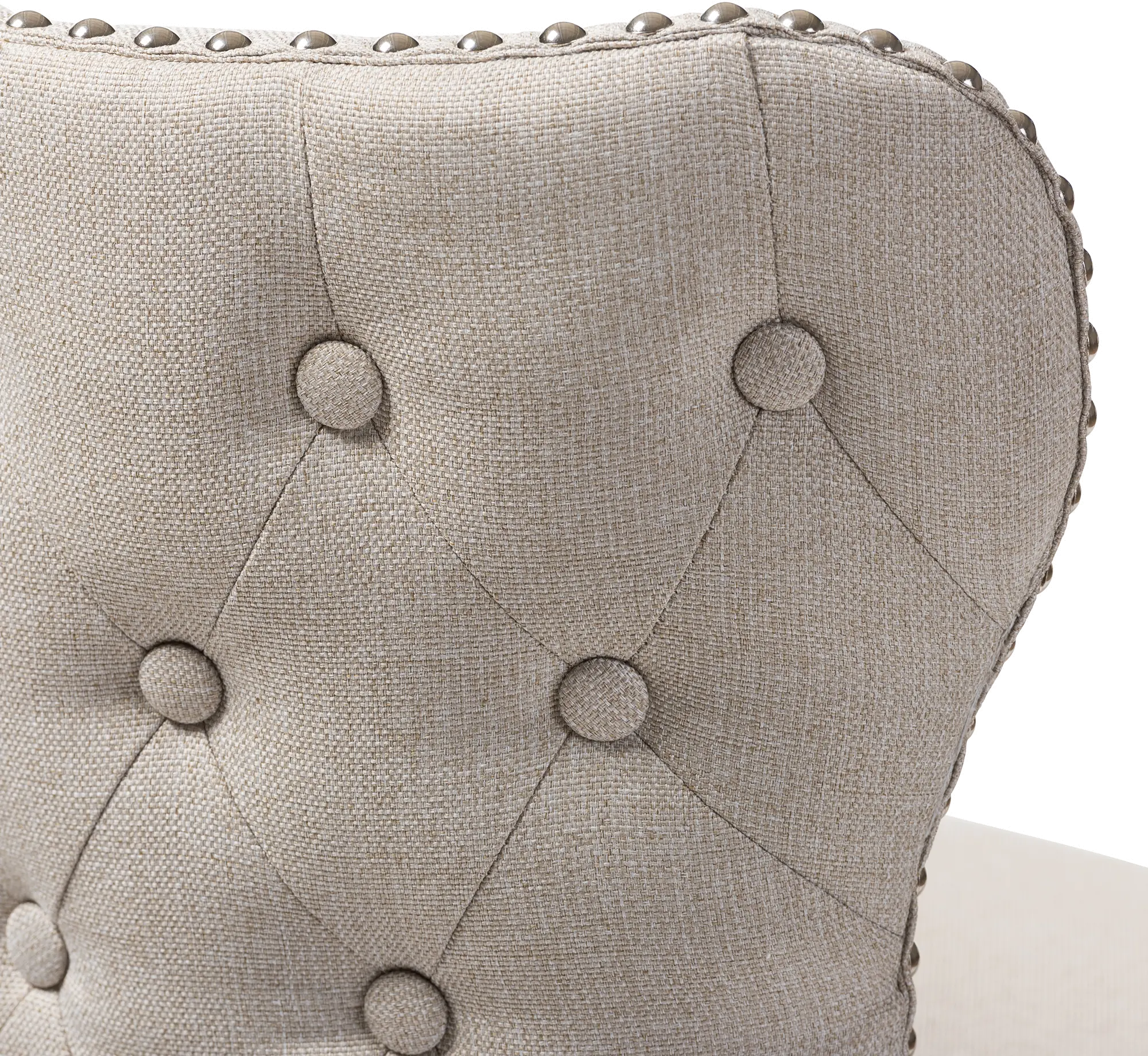 Taupe Button-Tufted Upholstered Swivel Bar Stool Pair - Gradisca-5