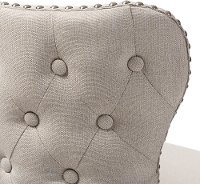 7074-2PC-RCW Taupe Button-Tufted Upholstered Swivel Bar Stool Pair - Gradisca-5
