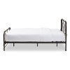 7034-RCW Vintage Industrial Black Finished Queen Metal Bed - Beatrice-2