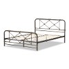7034-RCW Vintage Industrial Black Finished Queen Metal Bed - Beatrice-3