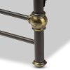 7034-RCW Vintage Industrial Black Finished Queen Metal Bed - Beatrice-5