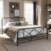 7034-RCW Vintage Industrial Black Finished Queen Metal Bed - Beatrice-6