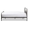 7036-RCW Vintage Industrial Black Finished Queen Platform Bed - Georgina-2