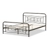 7036-RCW Vintage Industrial Black Finished Queen Platform Bed - Georgina-3