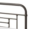 7036-RCW Vintage Industrial Black Finished Queen Platform Bed - Georgina-4