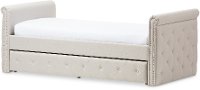 7039-RCW Modern Light Beige Tufted Twin Daybed - Swamson-3
