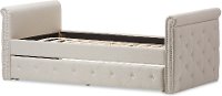 7039-RCW Modern Light Beige Tufted Twin Daybed - Swamson-7