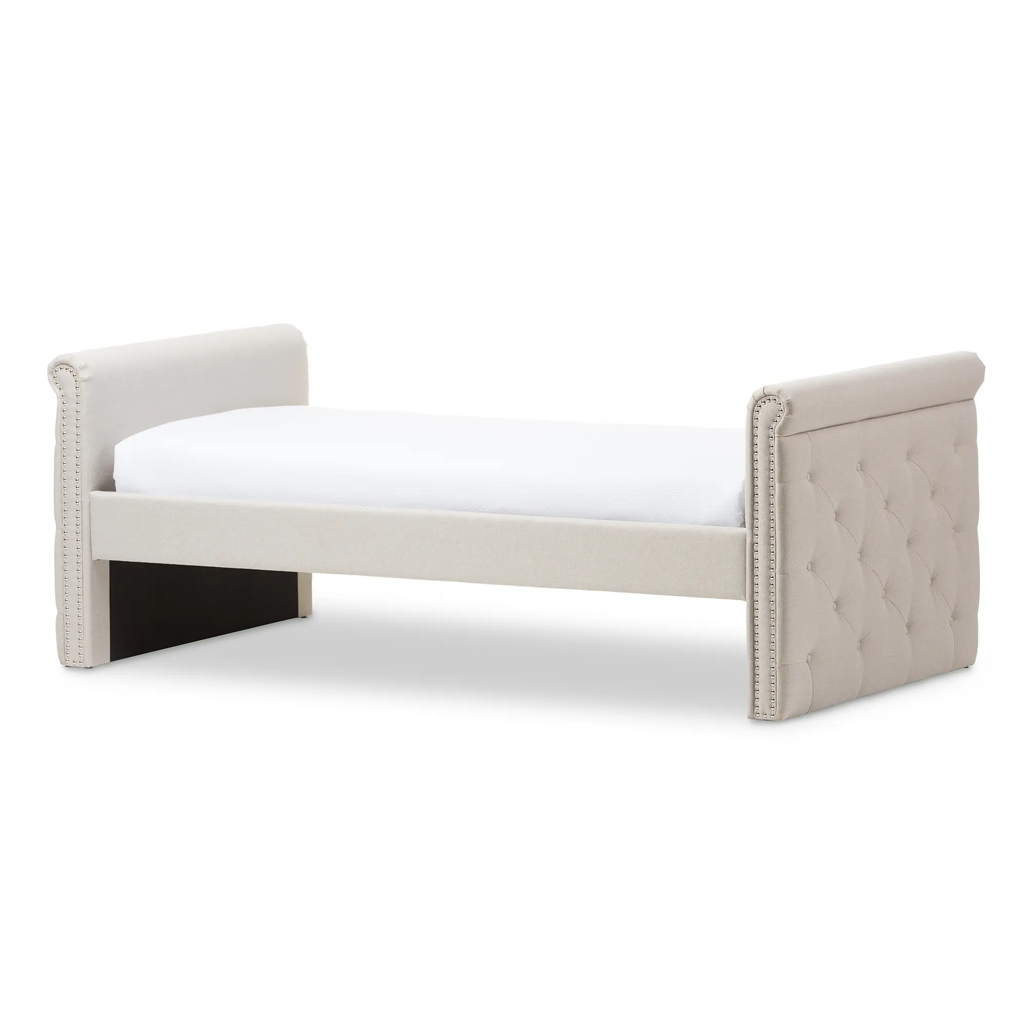 Modern Light Beige Tufted Twin Daybed - Swamson-8