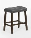 Clearance Gray Saddle Style 24 Inch Counter Height Bar Stool - Verona
