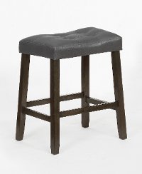 Gray Saddle Style 24 Inch Counter Height Stool - Verona