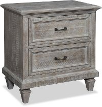 Casual Rustic Gray Nightstand - Dovetail