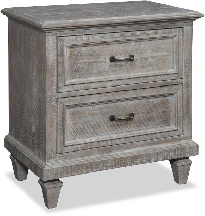 Casual Rustic Gray Nightstand - Dovetail