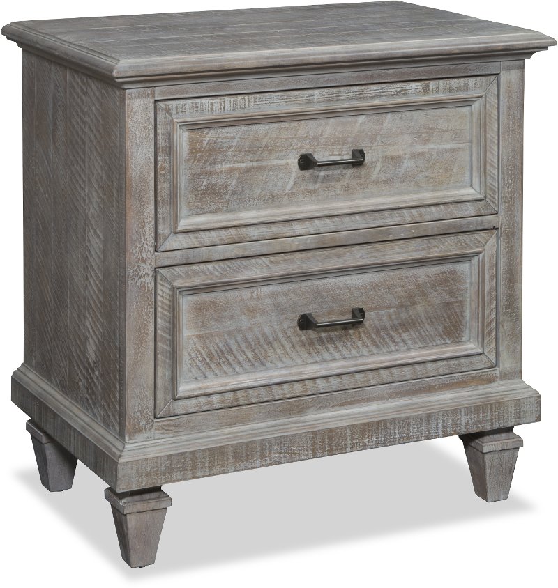 Casual Rustic Gray Nightstand Dovetail Rc Willey Furniture