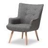 7043-RCW Grey Mid-Century Upholstered Armchair - Nola-2