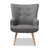 7043-RCW Grey Mid-Century Upholstered Armchair - Nola-3