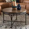 Vintage Industrial Round Coffee Table - Austin