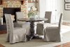 Dove Gray 5 Piece Round Dining Set with Parsons Chairs - Muses
