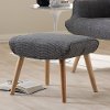 7044-RCW Grey Mid-Century Upholstered Stool - Nola-3