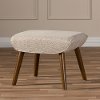 7042-RCW Taupe Mid-Century Upholstered Stool - Nola-5