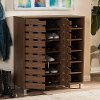 6602-RCW Modern Shoe Cabinet with Open Shelves - Shirley-2