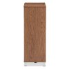 6602-RCW Modern Shoe Cabinet with Open Shelves - Shirley-4