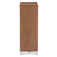 6602-RCW Modern Shoe Cabinet with Open Shelves - Shirley-4