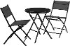Metal Outdoor Table with 2 Folding Chairs