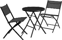 Metal Outdoor Table with 2 Folding Chairs