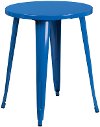 Blue Metal 24 Inch Cafe Round Indoor-Outdoor Table
