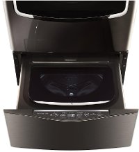 WD205CK LG Signature Pedestal Washer - Black Stainless Steel